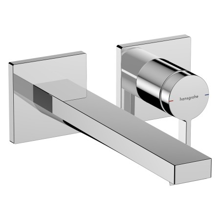 Robinet de lavabo encastré hansgrohe Tecturis E avec mitigeur monocommande économiseur d'eau+ et bec