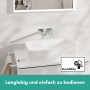 Robinet de lavabo encastré hansgrohe Tecturis E avec mitigeur monocommande économiseur d'eau+ et bec - vue technique