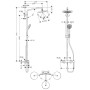 hansgrohe Croma 220 Showerpipe avec bras de douche 40 cm, pivotant - vue détaillée