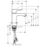 Mitigeur de lavabo monocommande hansgrohe Metris 110 sans bonde - vue détaillée