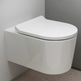 Set WC a parete hansgrohe EluPura S 540 senza bordo con sedile WC, AquaHelix Flush e HygieneEffect