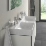 Lavabo double Duravit DuraSquare avec 2 trous de robinet, 120 x 47 cm - vue technique