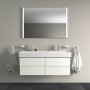 Lavabo double Duravit DuraSquare avec 2 trous de robinet, 120 x 47 cm