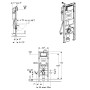 Geberit Duofix Element für Wand-WC, 112 cm, mit Sigma UP-Spülkasten 12 cm, barrierefrei - Detailansicht