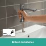 Robinet de lavabo monocommande hansgrohe Rebris E 110 CoolStart économie d'eau+ avec vidage à tirette - vue détaillée