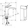 Rubinetto monocomando per lavabo hansgrohe Vivenis CoolStart 110 con scarico a stelo - immagine prodotto