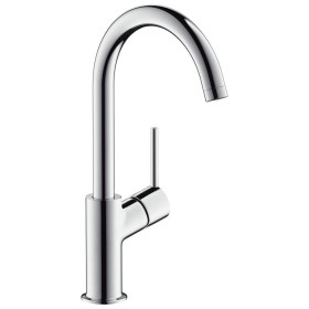 Mitigeur de lavabo monocommande hansgrohe Talis S² 210 avec bec pivotant et bonde Push-Open