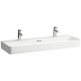 Lavabo LAUFEN Val, encastrable 120 x 42 cm, avec 2 trous de robinet, avec trop-plein - photo produit