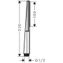 Douchette à main hansgrohe Rainfinity 100 1jet - vue détaillée