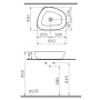 VitrA Options Outline Aufsatzschale asymetrisch 55 x 43 cm