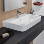 Villeroy & Boch O.novo Lavabo d'appoggio 65 x 46 cm con troppopieno, 1 foro per rubinetto