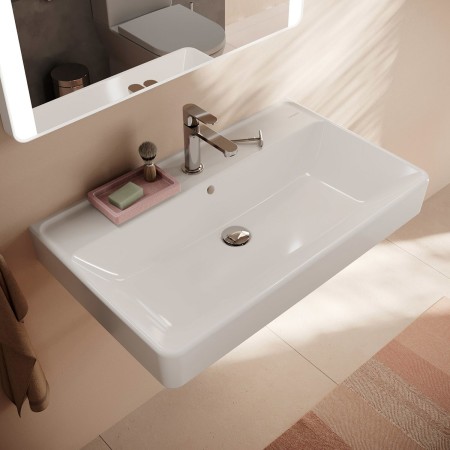 Lavabo hansgrohe Xanuia Q 800/480 con foro per rubinetto e troppo pieno
