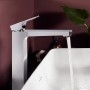 Rubinetto monocomando per lavabo Villeroy & Boch Architectura Square rialzato - vista tecnica