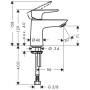 Robinet sur pied hansgrohe Talis E 80 pour eau froide - vue détaillée