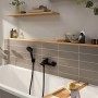 hansgrohe Rebris E Einhebel-Wannenarmatur Aufputz - Detailansicht