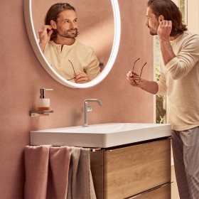 Rubinetto monocomando per lavabo hansgrohe Tecturis S 150 Fine CoolStart risparmio idrico+ con scarico Push-Open