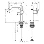 Robinet de lavabo monocommande hansgrohe Tecturis S 150 Fine CoolStart économiseur d'eau+ avec bonde - photo produit