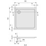 Receveur de douche Villeroy & Boch O.novo 90 x 90 cm - photo produit
