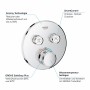 GROHE Grohtherm SmartControl Thermostat Fertigmontageset mit 2 Absperrventilen, runde Ausführung - Detailansicht
