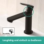 Robinet de lavabo monocommande hansgrohe Rebris S 110 CoolStart sans vidage - vue technique