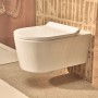 Set WC sospeso hansgrohe EluPura S 540 senza bordo con sedile WC, AquaHelix Flush e SmartClean