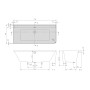 Villeroy & Boch Collaro Vorwand-Badewanne Duo 179 x 79 cm für Eckeinbau links - Produktansicht