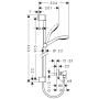 hansgrohe Croma Select E Vario Combi Set 90 cm - Detailansicht