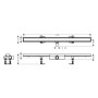 hansgrohe RainDrain Compact Komplettset Duschrinne 100 cm befliesbar für flache Installation