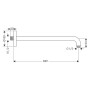 hansgrohe Brausenarm 38,9 cm - Detailansicht