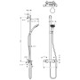hansgrohe Croma Select S Multi SemiPipe mit Thermostatarmatur - Detailansicht