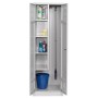 Wolfstahl Putzmittelschrank Stahl abschliessbar 60 x 50 x 180 cm - technische Ansicht