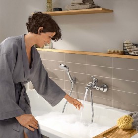 Rubinetto da bagno a parete con miscelatore monocomando hansgrohe Rebris E