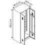 Wolfstahl Putzmittelschrank Stahl abschliessbar 60 x 50 x 180 cm - Produktansicht
