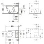 Duravit D-Neo WC a terra Rimless per combinazione con scatola di scarico a parete