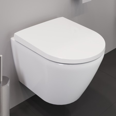 Duravit D-Neo WC sospeso Rimless, con scarico a parete, con Durafix