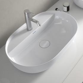 Vasque à poser Duravit Luv avec plage de robinetterie 60 x 40 cm