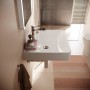 hansgrohe Xanuia Q Lavabo 600/480 con foro miscelatore e troppopieno - vista tecnica