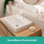 Robinet de lavabo hansgrohe Vernis Blend 70 avec conduite d'eau isolée et bonde à tirette - vue technique