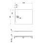 Receveur de douche LAUFEN PRO Marbond 110 x 90 x 3,3 cm