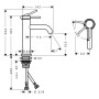 Rubinetto monocomando per lavabo hansgrohe Tecturis S 110 CoolStart risparmio idrico senza piletta - immagine prodotto