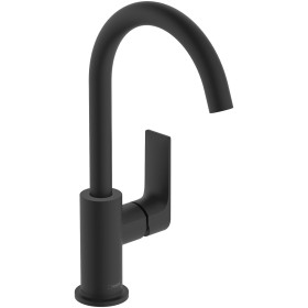 Rubinetto monocomando per lavabo hansgrohe Rebris E 210 con beccuccio orientabile e scarico a tirante