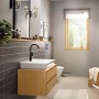 Robinet de lavabo monocommande hansgrohe Rebris E 210 avec bec pivotant et vidage à tirette - vue détaillée