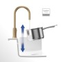 Villeroy & Boch Umbrella Flex Einhebel-Küchenarmatur mit Schlauchbrause - technische Ansicht