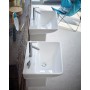 Lavabo Duravit ME by Starck 60 cm avec 1 trou de robinet percé - vue technique