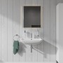 Lavabo Duravit ME by Starck 60 cm avec 1 trou de robinet percé - vue technique