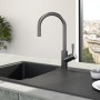 Villeroy & Boch Umbrella Flex Einhebel-Küchenarmatur mit Schlauchbrause - technische Ansicht