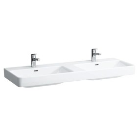 Double vasque LAUFEN PRO S 130 cm encastrable, avec trou de robinet