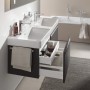 Double vasque LAUFEN PRO S 130 cm encastrable, avec trou de robinet - vue détaillée