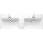 Double vasque LAUFEN PRO S 130 cm encastrable, avec trou de robinet - photo produit