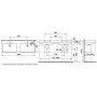 Double vasque LAUFEN PRO S 130 cm encastrable, avec trou de robinet